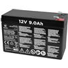 Atlantis batteria piombo 12v 9 ah ermetica (VRLA), adatta per UPS Gruppi di Continuità, Videosorveglianza, Sistemi di allarme, mobilità elettrica, giocattoli, attacco faston F2 6,3mm, A03-BAT12-9.0A