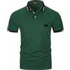 VMSUCIJ Maglietta Polo Uomo Maniche Corta Regular Fit 100% Cotone Confortevole Golf Tennis Shirt M-3XL,39 Nero,M