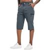 YAOBAOLE Pantaloni corti da uomo a 3/4, estivi, da uomo, traspiranti, da trekking, da uomo, a 3 quarti, per attività all'aria aperta, da uomo con 5 tasche, grigio scuro, XL
