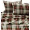 Tribeca Living Set di Lenzuola in 100% Flanella di Cotone, con Tasca Profonda, 170 g/m², Biancheria da Letto Ultra Morbida e Accogliente per l'inverno, King Size, Motivo Scozzese Charleston