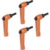 QUARKZMAN 4pz Regolabile Serraggio Leva Maniglie M8 x 50mm Maschio Filettatura Bullone Manopole Girevole Vite blockggio Rapido Rilascio Cricchetto Pulsante Maniglia, Arancione