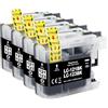 Veson 4X LC123XL Cartucce LC123 Colore Compatibile con Brother LC-123 Cartucce per Brother MFC-J4410DW MFC-J470DW MFC-J6520DW MFC-J6920DW DCP-J4110DW MFC-J6720DW DCP-J552DW MFC-J870DW (Nero)