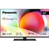 Panasonic Smart TV 43 Pollici 4K Ultra HD Display LCD Sistema Google TV DVBT2/C/S2 Classe F Wi-Fi colore Nero - TN-43W70AEZ