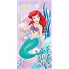 Jerry Fabrics Disney Ariel La Sirenetta Telo da spiaggia 70 x 140 cm | morbido e assorbente 100% cotone Asciugamano da bagno per bambini | design rosa vivace | ad asciugatura rapida e leggero | Regalo