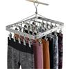 trrcylp Stendibiancheria in metallo con 36 clip, gancio antivento, clip pieghevole per biancheria intima per calzini, reggiseni, biancheria intima (argento)