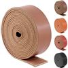 Swpeet Sweet Cinturino in pelle color caramello, larghezza 2,5 cm, striscia pieno fiore su un lato, strisce lunghe e piatte per cintura in pelle ideale per progetti fai da te