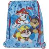Undercover Sacca da palestra Paw Patrol per bambini - Personalizzata con nome - Borsa sportiva per ragazze - Borsa per scarpe da tirare - Blu, Azzurro