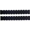 ZRZSports ZRZ | Protezione Racchetta da Padel Dentato Trasparente Nero e Colori Rugosi Silicone | Nastro Racchetta da Padel con Protezione Extra | Custodia Adesiva Adesivo Bordo Pala (2 Neri)