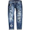 NOAGENJT Giacca Jeans Donna Corta Jeans Donna Largo Vita Alta Jeans Neri Strappati Ragazzo Pantaloni Donna Eleganti Pantaloni Donna Invernali con Elastico Pantalone 23.99