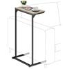 TUTOTAK Tavolino a forma di C, piccolo tavolino alto 72,9 cm, tavolino da salotto, tavolo da divano, soggiorno, camera da letto, greige TB01BG071EU