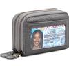 GAEKEAO Porta Carte di Credito Donna in Vera Pelle, RFID Blocco Porta Carte Credito Portafoglio, Portamonete con cerniera