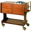 Forcar Multiservice Carrello flambè in legno ad 1 piastra. CL2751