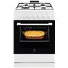 Electrolux LKK620010W Cucina Gas 4 Fornelli con forno elettrico da 60 cm Bianco
