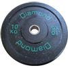 DIAMOND FITNESS Diamond Disco Bumper Training Recycled Crumb Rubber, Peso 10 kg