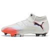 PUMA Scarpe da calcio FUTURE 8 ULTIMATE FG unisex, Scarpe, Bianco/Nero/Glowing Rosso, 44