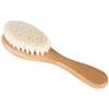 Biitfuu Spazzola per capelli per bambini, con manico in legno e setole di capra super morbide per la cura del massaggio alla testa
