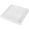 KIMISS Vassoio Quadrato Piccolo in Ceramica Vassoio Quadrato Bianco da 17 Cm in Legno Bianco Organizzatore di Archiviazione Desktop Multiuso Svuotatasche per Gioielli Alimenti Cosmetici