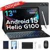 Doogee Tab E3 Pro 2 in 1 Tablet Pc 13 "Android 15 Gemini Ai 32Gb Ram (8 + 24) 256Gb 11000Mah Batteria Helio G100 Octa Core Tablet Pc - Gray Tablet Only