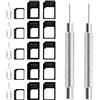 ZELHYEUU 5 Pcs Adattatore per Scheda SIM, Kit Adattatore 3-in-1 per Carte SIM, Convertitore di Schede SIM, con Ditale, Adattatore sim Universale per Smartphone e Tablet