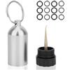 Agatige Bombola per Immersioni subacquee, valvola per bombola per bombola con Portachiavi per bombola con Kit di Immersione con O-Ring (d'Argento)