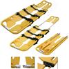 Doctorpoint Barella A Cucchiaio Pieghevole In Plastica - Peso 7kg - Portata 159kg - Completa Di 3 Cinture