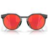 Oakley Occhiali da Sole OO9242 924202 HSTN Nero/Rosso Unisex