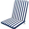 DecHome Cuscino Sao Tome Medio Fantasia Riga in Poliestere cm 95x44 Colore Blu - CU805723