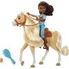 Mattel Spirit Pru Doll (7 in) with 7 Movable Joints, Fashion Top, Treats, Brush & Chica Linda Horse (8 in) with Soft Mane & Tail, Great Gift for Ages 3+