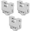 AntDau71® - 3 x Lucchetto Corazzato Antiscasso da 1 Kg con 5 Chiavi - Acciaio Massiccio Temprato - Grillo Spesso 12 mm - Catenaccio Moto, Serranda, Cancello, Sicurezza Garage. Lunghezza 94mm