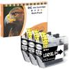 D&C LC421XL Cartucce d'inchiostro compatibili con Brother LC421 XL Multipack per Brother DCP-J1050DW MFC-J1010DW DCP-J1140DW (nero, confezione da 3)