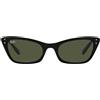 Ray-Ban Occhiali da Sole RB2299 901/31 Lady Burbank Nero/Verde Unisex