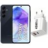 Samsung Bundle Galaxy A55 5G 8/128GB Awesome Navy + Alimentatore 45W | Paypal & seQura a rate **Spedizione immediata**
