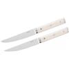 Sambonet Set 2 Coltelli Bistecca Acciaio con Manico in Resina Avorio