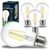 V-TAC 4x Lampadina LED a Filamento con Attacco E27 12W (Equivalenti a 100W) A60-1521 Lumen - 4 Lampadine LED Massima Efficienza e Risparmio Energetico - 4000K Luce Bianca Naturale