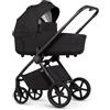 Venicci Trio Completo CLARO Noir Carrozzina Passeggino Ovetto e Borsa + PASSEGGINO LEGGERO DI PROSEGUIMENTO IN OMAGGIO!