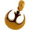 Fatto a mano Ciondolo Star Wars simbolo dell'alleanza ribelle in argento sterling 925 plac...
