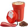 Lrocotanc Tazza Termica da Caffè To Go - Thermos In Acciaio Inox 450ml - Tazza Caffè da Viaggio - Travel Mug - Bicchiere Isolante Sottovuoto a Prova di Perdite con Coperchio - Coffee Mug (Rosso)