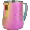 Liyeehao Brocca per latte in acciaio inossidabile Brocca per latte caffè Cappuccino Latte Art Barista Brocche a vapore Brocca per latte Tazza per crema Brocca Brocca per schiuma in metallo(600ml)