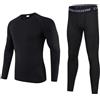Gavena Intimo Termico Bambino Biancheria in Pile Bambini Theraml Manica Lunga Maglia Lunghe Funzionale Set Ragazzi Intimo Calcio Bambini per Sci Sport Corsa(Nero con Vello,9-10 Anni)