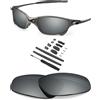 BLAZERBUCK Lenti di Ricambio polarizzate Anti-Sale e Kit Calze per Occhiali da Sole Oakley Juliet, Argento Cromato - Polarizzato, 0