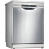 Bosch Serie 4, lavastoviglie indipendente, 60 cm, Silver Inox, SMS4EMI06E