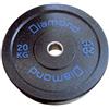 DIAMOND FITNESS Diamond Disco Bumper Training Recycled Crumb Rubber, Peso 20 kg