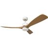 Optonica 19108 ventilatore soffitto led 18w 3cct bianco con pale effetto legno