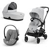 Cybex Gold - Cybex Gold Trio Melio Fog Grey con Telaio Carbon con Cloud G