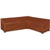 NettyPro Copertura componibile per patio, 264,2 x 210,8 cm, a forma di L, impermeabile, 600D, resistente, per mobili da esterni, divano, salotto, colore marrone