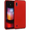 kwmobile Custodia Compatibile con Samsung Galaxy A10 Cover - Back Case Morbida - Protezione in Silicone TPU Effetto Metallizzato rosso scuro metallizzato