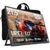 UPERFECT 21.5 120Hz QLED Monitor Portatile, 125% SRGB 2000:1 1080P 450Nits Display Opaco con Supporto Regolabile 180° USB C HDMI per Laptop/Console di Gioco/Smartphone/Mini PC, Compatibile con VESA