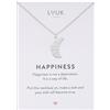 LUUK LIFESTYLE Collana Acciaio Inox con Ciondolo Croissant, Argento, 50cm
