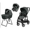 PegPerego Trio Peg Perego Veloce Belvedere Brio con Ovetto Lounge Reclinabile I-Size Borsa Inclusa 2025 : Colore - METAL