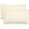 Nada Home Coppia Federe Cuscini Letto 52x82 cm in 100% Puro Cotone - Copricuscini Guanciale Tinta Unita con Pattina Interna Senza Zip o Bottoni - Set 2 Federe Morbide e Resistenti
